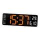 thumbnail image 3 of Reloj De Pared Moderno Pantalla LED Mudo Decoración De Escritorio Colgante Para El Hogar Naranja, 3 of 3