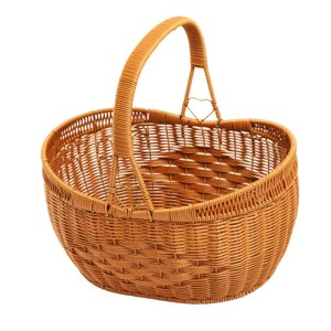 Magideal - Cesta De Picnic, Cesta De Almacenamiento Con Asa, Cesta De Mano Tejida A Mano Para Sala De Estar, Recuerdos De Fiesta, Regalos, Frutas Y Verduras Grande