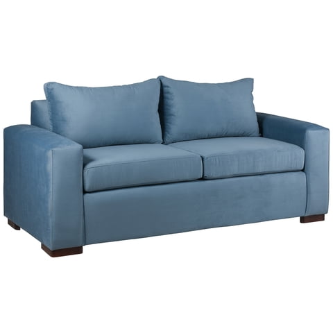 Muebles Altiro - Sofá Edom 3 Cuerpos - Tela Felpa Azul Petróleo