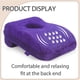 thumbnail image 3 of Almohada de terciopelo con efecto rebote de espuma viscoelástica para descansar la siesta, color morado, 3 of 5