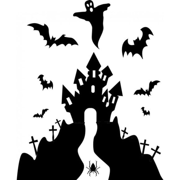 Decomural Haunted House Ghosts Halloween WS-17800