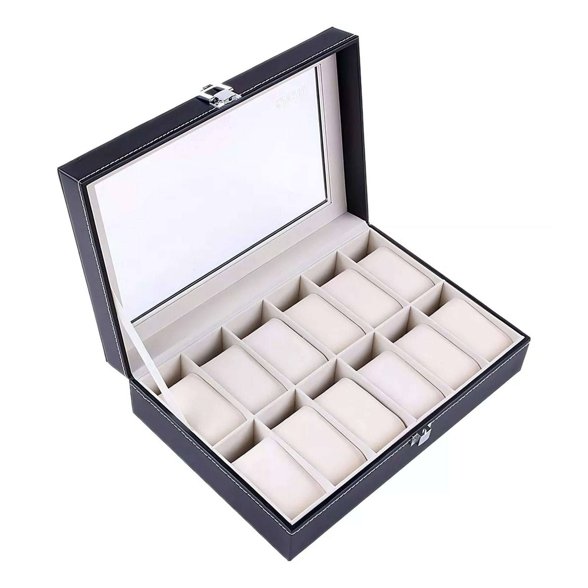 Genérico - Estuche Organizador De Reloj Exhibidor 12 Relojes