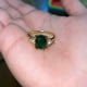 thumbnail image 4 of Sparkling Zircon Solitaire Ring - Perfect for Engagement, Banquets, and St. Patrick's Day Decorations, 4 of 4