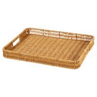 Bothyi - Cesta De Mimbre Para Decoración Del Hogar, Soporte Para Pañuelos De Baño, Organizador De Cuencos Para Llaves, Rectangular L
