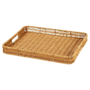 Bothyi - Cesta De Mimbre Para Decoración Del Hogar, Soporte Para Pañuelos De Baño, Organizador De Cuencos Para Llaves, Rectangular L