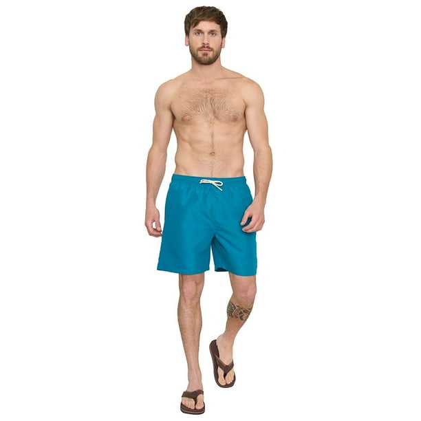 Traje de Baño Hombre Petróleo Liso Corona