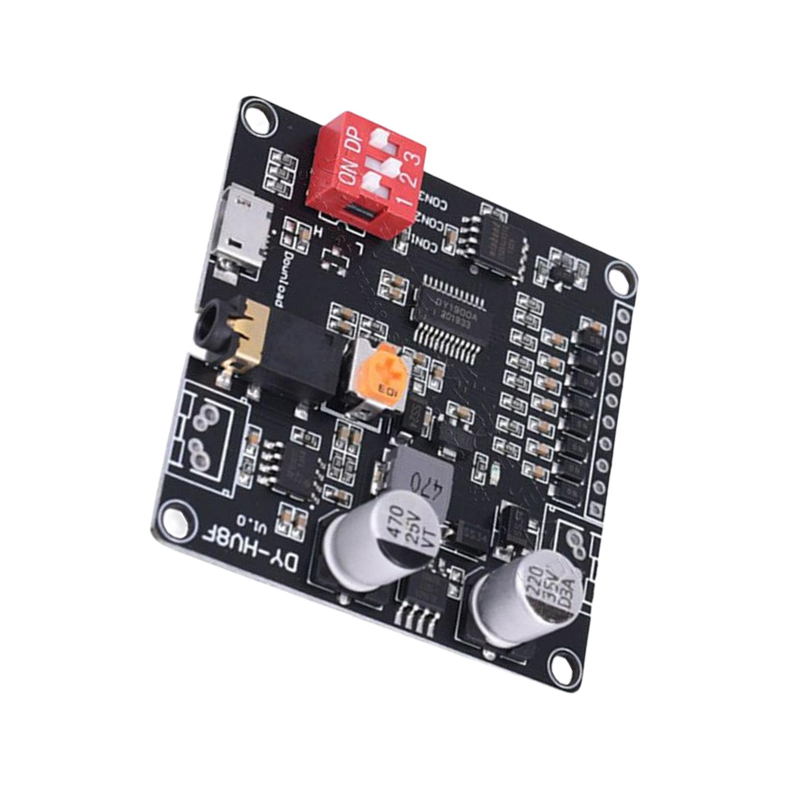 Magideal - Módulo De Reproducción De Voz Componentes Electrónicos, Módulo De Control De 10W 20W Licencia Amplificadora De Grabación 12V/24V Hv8F Sd Tf Licencia Decodif