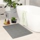 thumbnail image 3 of REGALWOVEN Alfombra de Baño de Algodón, Alfombra de Piso Absorbente de Lujo para Hotel Spa Ducha Toallas de Baño Gris 16" x 24", 3 of 7