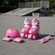 thumbnail image 2 of Patines 4 Rueda Rosa Ajustable Para Niña + Kit De Proteccion Xs Rosado, 2 of 6