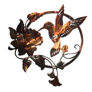 Bothyi - Pájaro Metal Pared Arte Decoración Jardín Estatuas Silueta Pared Esculturas Oro