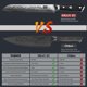 thumbnail image 4 of Cuchillo de Pan SHAN ZU 20 cm Damasco con Borde Serrado Ondulado, 4 of 7