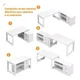 thumbnail image 5 of Homer Design Escritorio Multifuncional Con Archivero Transformable 140cm Color Blanco, 5 of 8