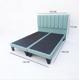 thumbnail image 2 of Cama 2 Plazas Con Respaldo y bases divididas de 150 X 190cm Tapizada en Lino Turquesa Claro, 2 of 4