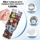 thumbnail image 5 of El Asombroso Mundo de Gumball Vaso aislado de acero inoxidable con asa, diseño temático, regalo para familia, amigos y fans; incluye pajita y encaja en el portavasos estándar, 40 oz, 5 of 6