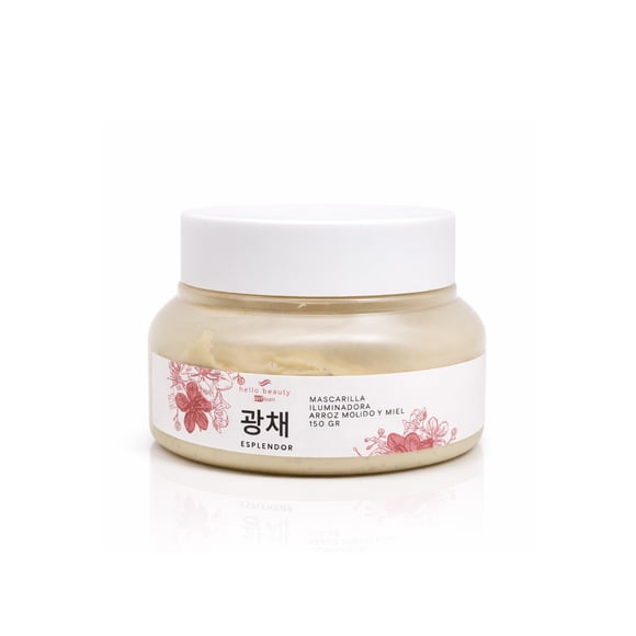 Mascarilla Facial Iluminadora de Arroz Molido y Miel, 150 g