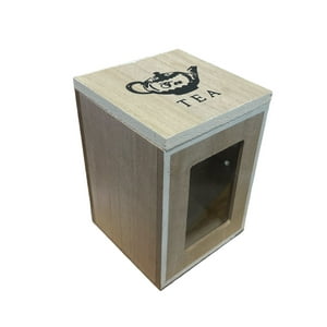 Oem - Caja De Té Mediana De Madera 1 Espacios