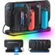 thumbnail image 1 of Dock de Carga RGB 8 en 1 para Switch 2 con Ventilador de Refrigeración, Estación de Carga para Controlador Joy-Con, Carga Magnética con Indicadores LED, 1 of 8