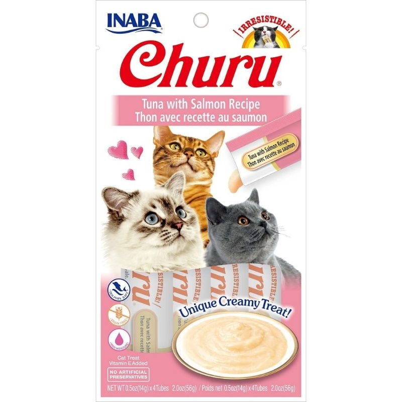 Churu - Puré Cremoso Gato Adulto Sabor Atún Y Salmón Sachet
