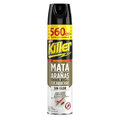 Insecticida Aerosol Sin Olor Arañas Y Cucarachas Lata 560 Ml Killer