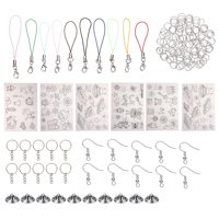 Magideal - Juego De Láminas De Plástico Termorretráctiles, Láminas Termorretráctiles De Película Artística Para Llavero Diy, Adorno Artesanal Creativo, Fabricaci , 156 Piezas