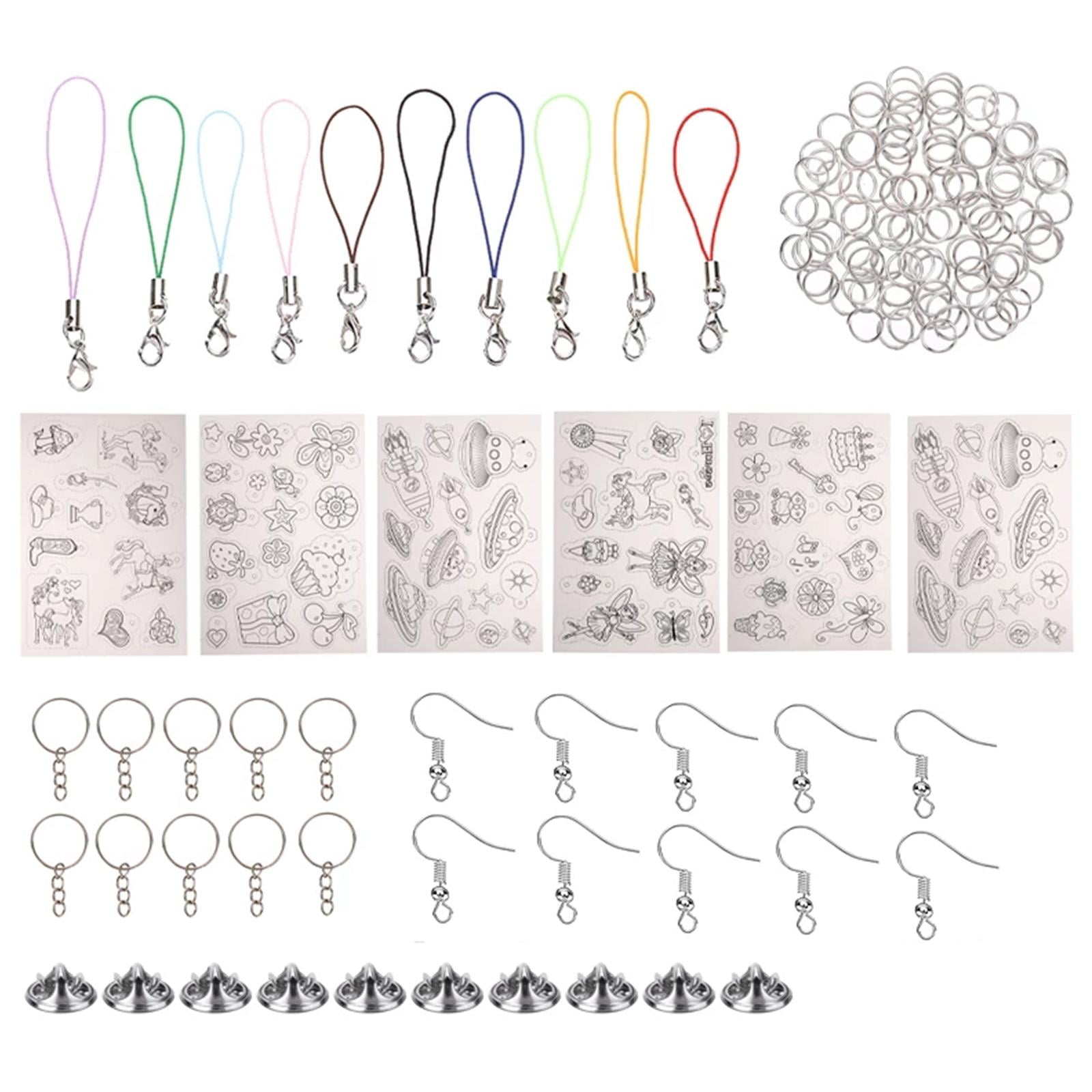 Magideal - Juego De Láminas De Plástico Termorretráctiles, Láminas Termorretráctiles De Película Artística Para Llavero Diy, Adorno Artesanal Creativo, Fabricaci , 156 Piezas