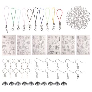 Magideal - Juego De Láminas De Plástico Termorretráctiles, Láminas Termorretráctiles De Película Artística Para Llavero Diy, Adorno Artesanal Creativo, Fabricaci , 156 Piezas