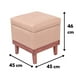 thumbnail image 3 of Pouf Baúl Emilia Beige Omega 45x45x46 cm, 3 of 3