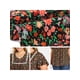 thumbnail image 5 of GRACE & GRANDEUR Blusa de Talla Grande para Mujeres con Estampado Floral de Pascua, Pliegues en el Frente, Cuello con Lazo, Mangas con Volantes, Blusas de Verano para Vacaciones 1X Negro, 5 of 6