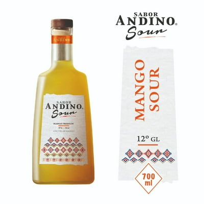 Cóctel Pisco Sour Mango 12° Botella 700 Cc Sabor Andino