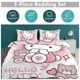 thumbnail image 2 of Cartoon Hello Kitty Comforter Heart Bear 3-Piece Bed Sheets Warm Kawaii Bedding Set Cute Soft Bedclothes for Boys Girls Kids Twin, 2 of 5