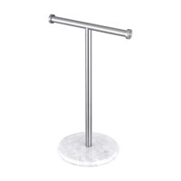 Magideal - Soporte Para Toallas De Mano De Baño De Acero Inoxidable Soporte Para Toallas De Papel Para Colgar De Servicio Pesado Multifunción De Pie Independient , Argén