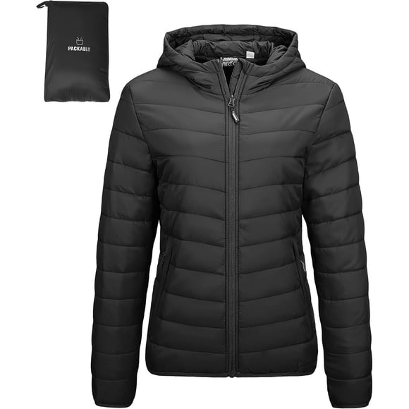 Outdoor Ventures Women's Packable Lightweight Puffer Jacket with Hood