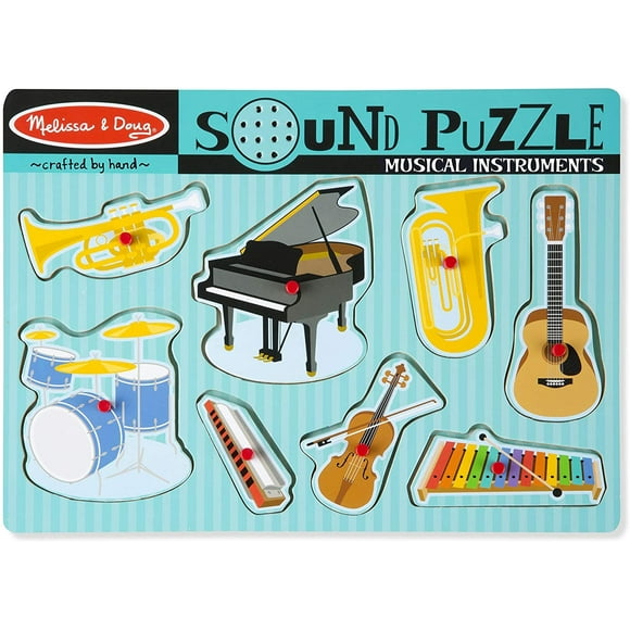 Melissa & Doug Instrumentos Musicales Sound Puzzle - Rompecabezas de clavijas de mader Melissa & Doug Melissa & Doug