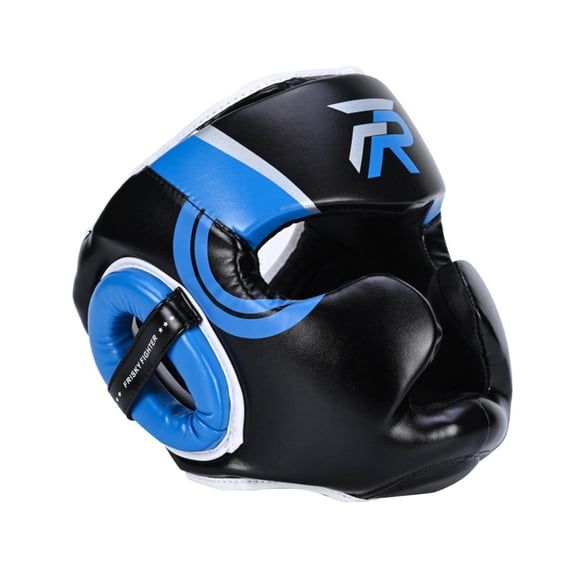 Casco De Boxeo Ventilado Acolchado Protección Completa Para Entrenamiento De Taekwondo Mma Azul S