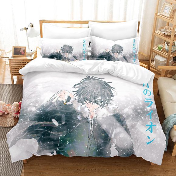 Cartoon March Comes In like a Lion Bedding Set Anime three-piece set Adult Kid Bedroom Duvet cover Sets Home Textiles Bed Sheets