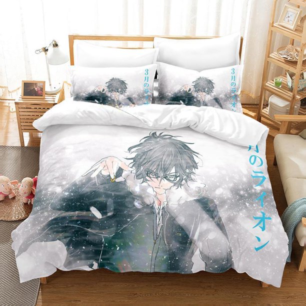 Cartoon March Comes In like a Lion Bedding Set Anime three-piece set Adult Kid Bedroom Duvet cover Sets Home Textiles Bed Sheets