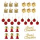 thumbnail image 5 of 32 Piezas De Adornos Colgantes De árbol De Navidad Conjunto Rojo, 5 of 5