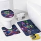 thumbnail image 4 of Chico Bestia Lobo solitario-theme 4-Piece Shower Curtain Set with Rugs, Waterproof Bathroom Decor Set Includes Bath Mat, U-Shaped Rug, Toilet Lid Cover and Curtain with Hooks, 4 of 6