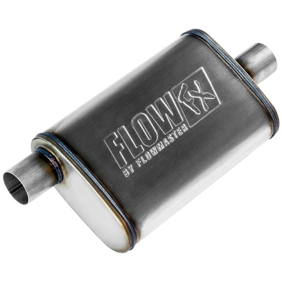 Silenciador Flowmaster Flow FX con cámara 2.25'' Entrada/Salida en Acero Inoxidable
