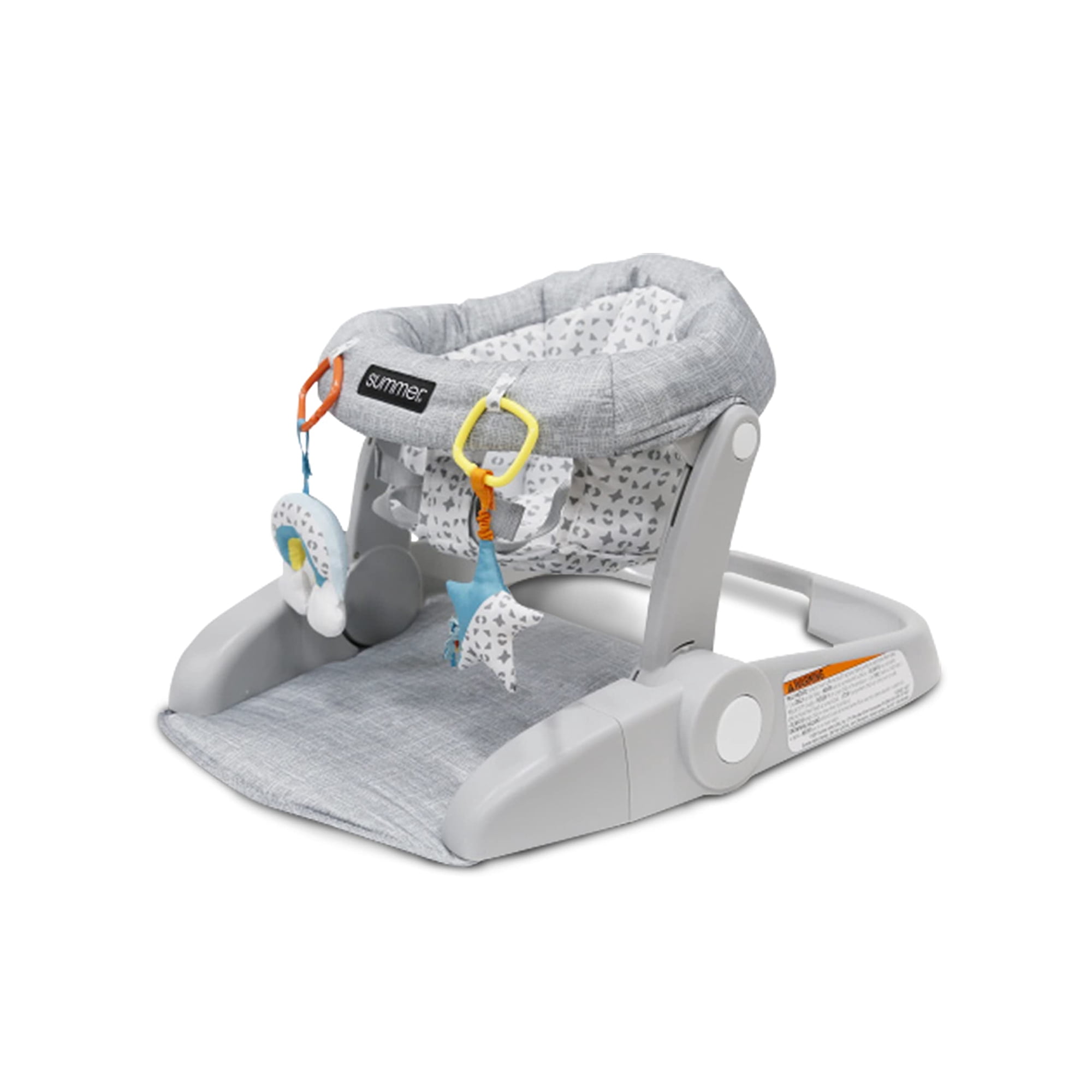 Ingenuity - Asiento De Suelo Para Bebés De Verano Para Bebés Que Aprenden A Sentarse En 2 Posiciones, Color Gris