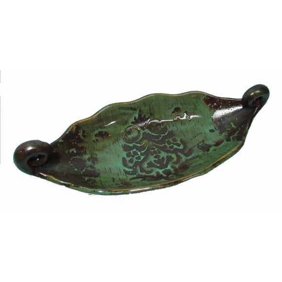 Cuenco de cerámica DeSma Group H1511 verde multicolor 16.5 x 7.25 x 4.25 pulgadas