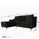 thumbnail image 4 of Seccional Barcelona Chenille Tipo Lino Negro 3 Cuerpos, 4 of 4