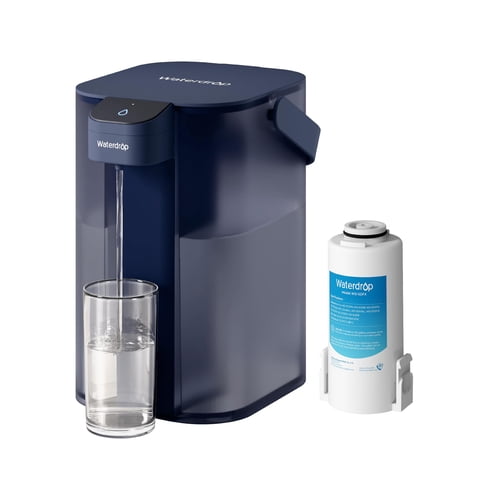 Dispensador De Filtro De Agua Waterdrop Recargable, 750 L, Azul Marino