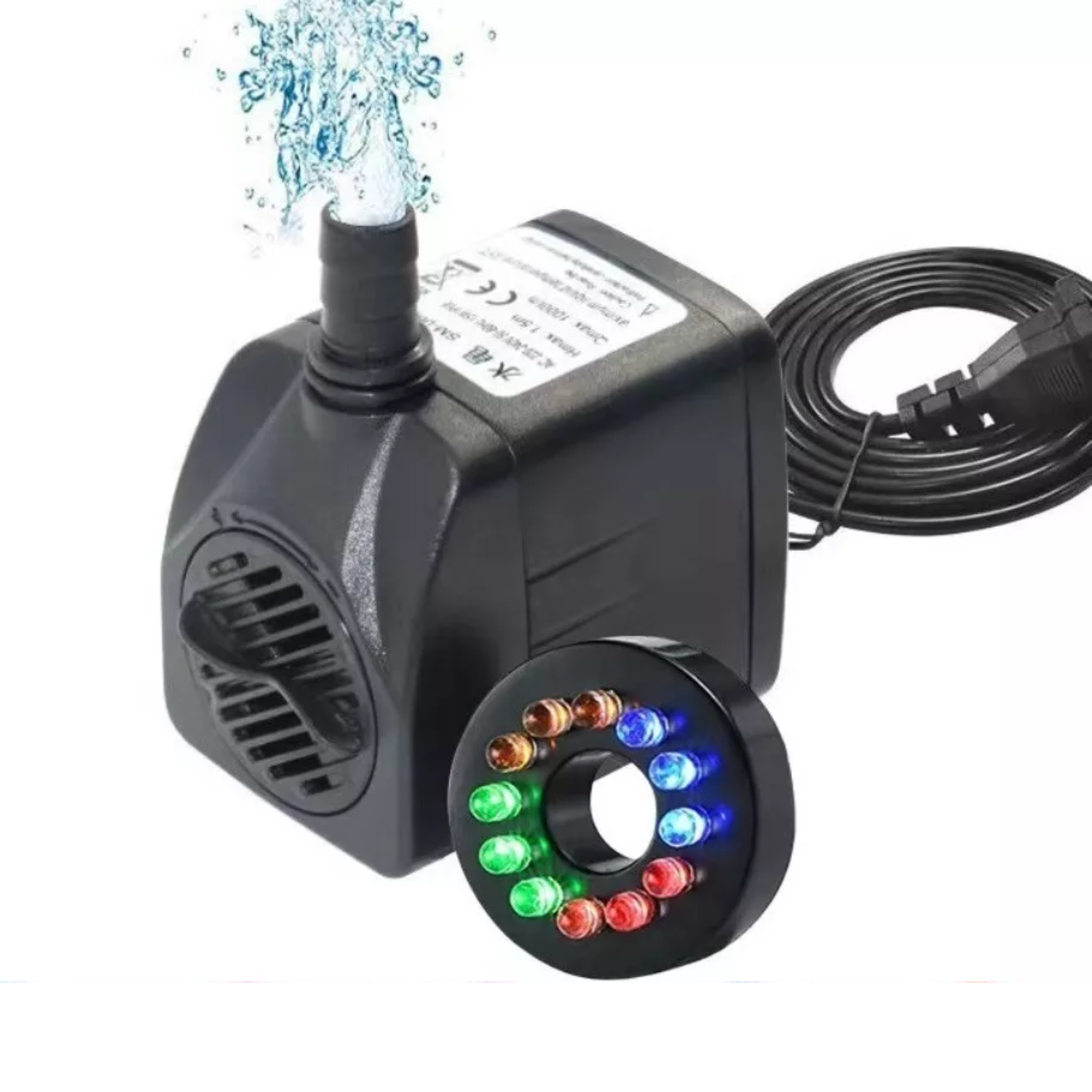 Importclick - Bomba Agua Pileta Acuario Sumergible 12 Luces Led