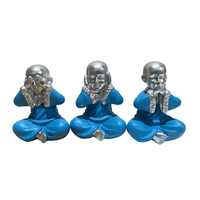 Genérico - Set Figura Buda C/S/Mudo Blco. Peq. Ji23-329/Ambienteyaromas