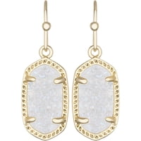 Aretes Colgantes Kendra Scott Lee Drusa Iridiscente Oro 14K