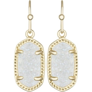 Aretes Colgantes Kendra Scott Lee Drusa Iridiscente Oro 14K