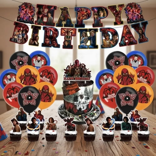 Kit Decoración Cumpleaños Eleven Stranger Demogorgon Vecna