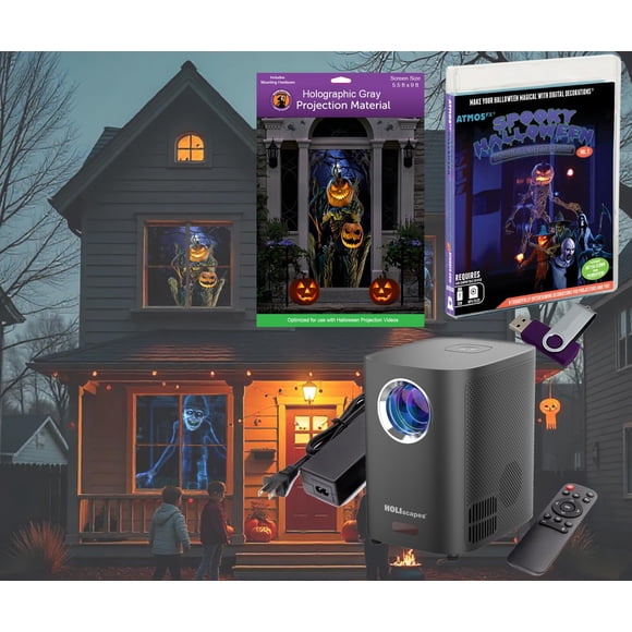 Kit de Proyector HoliScapes USB Halloween con Pantalla de 150 cm