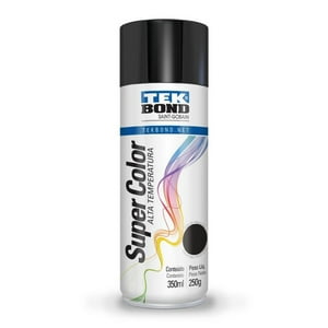 Tekbond - Pintura Acrilica Aerosol 350Ml Alta Temperatura Negro Brillante